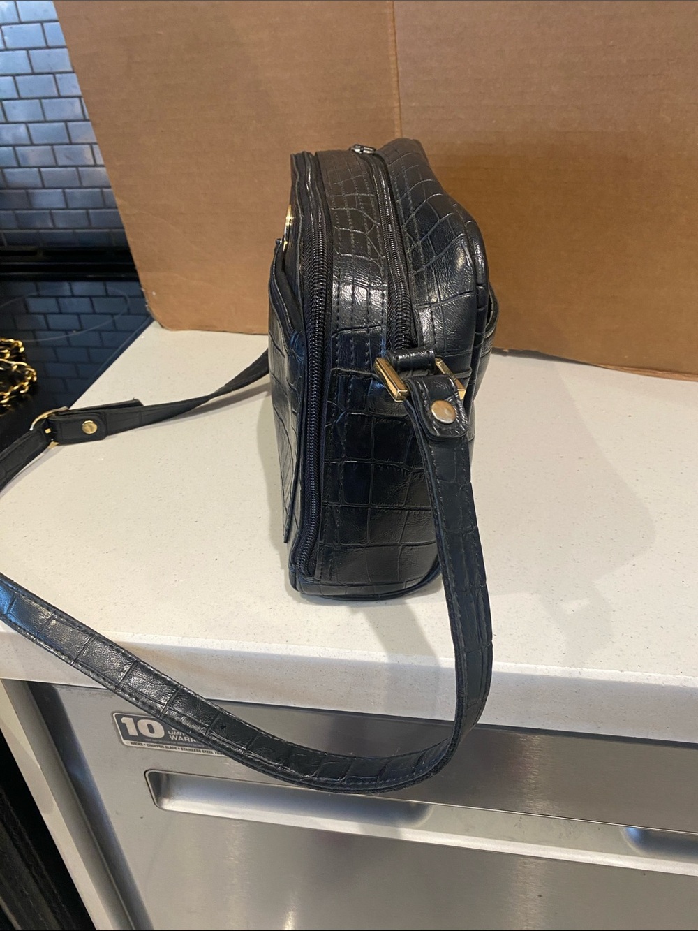 Cornell Black Vega Alligator Bag - Picture 5 of 13